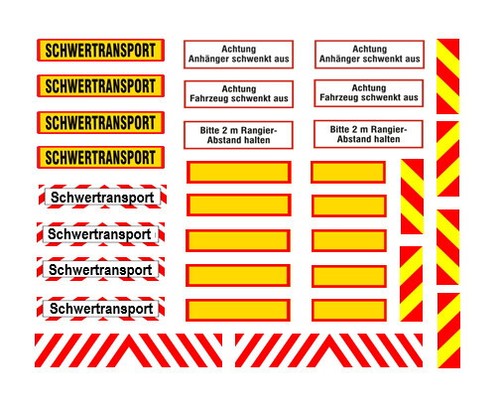 Schwertransport warnstreifen - schwertransport,