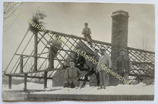 orig. Foto AK Nieder-Ramstadt Darmstadt Bau Dachstuhl Beruf um 1920 Mühltal