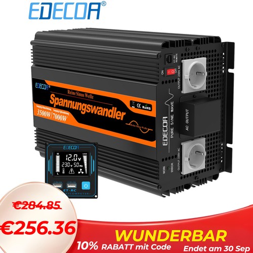 Edecoa spannungswandler 12v - spannungswandler,