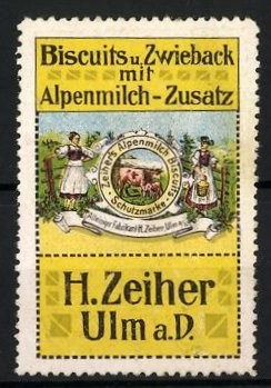 Reklamemarke biscuits und - reklamemarke,