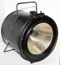 alte Eisenbahnlampe, Stellwerk, Signallampe, Werk Bruchsal, schwarzes Metall