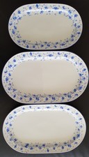 3 Arzberg Blaublüte 1382 Gretsch Flache Platte Servierplatte Aufschnittplatte ❤❤