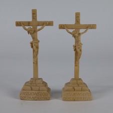 Kruzifix Paar Standkreuz Miniatur Christus am Kreuz 10 cm natur (138)