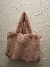 Kunstfell Shoppertasche Damen, rosa