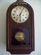 Wanduhr, Gründerzeit Regulator  Pfeilkreuz H.A.U Schramberg. Schwarzwald