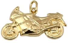 Anhänger Motorrad Gold 333 Moped Gelbgold 8 Karat Unisex