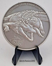 Silver Coin: Tokelau, 2013 Crocodile Antique Finish - 1oz Fine Silver 0,999