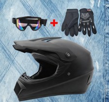Crosshelm Helm Integralhelm Enduro M/L/XL Jethelm Brille Handschuhe Motorradhelm