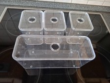 4 Aufbewahrungsbehälter für Kosmetik, Bad aus Plexiglas von Tchibo – gebraucht