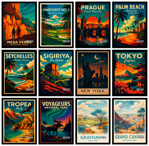 Schönes stadt reise poster - schönes,
