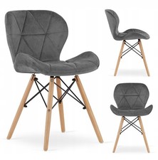 4er Set Samtstuhl ELVA -