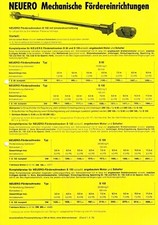 Neuero Mechanische Fördereinrichtungen, orig. Prospekt 1978