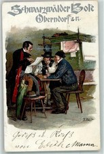 13254041 - 7238 Oberndorf Schwarzwaelder Bote Gaststube Kachelofen Regenschirm