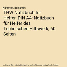 THW Notizbuch für Helfer, DIN