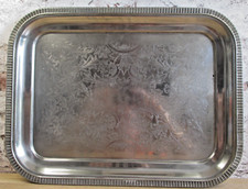 Silbertablett antik 41cm x 31cm