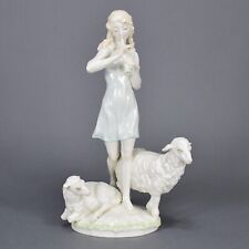 Hutschenreuther Hirtin Schäferin Schaf Tutter Art Deco Figur Porzellan AE146