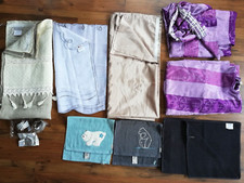 Paket Scheibengardine Vorhang Schals Vorhänge  Badvorleger Gästehandtücher NEU