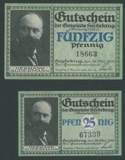 HEYDEKRUG 25 and 75 Pfennig