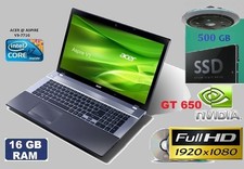 Acer Aspire v3-771G~17,3"/Intel C° i7/SSD 512GB + HDD 500GB /RAM 16GB