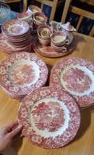 60-teiliges Vintage Geschirr-Set – Enoch Wedgwood Woodland Kaffeeservice