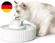 Vindox 360 Katzenbrunnen Keramik, 2.1L Trinkbrunnen Für Katze Keramik Trinkbrunn