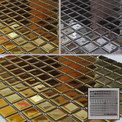 Glasmosaik mosaikfliesen gold - glasmosaik,