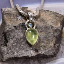 Prehnit Anhänger, 925er