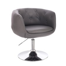 B-Ware SVITA PANAMA Retro Loungestuhl Cocktailsessel Kunstleder Barstuhl Grau 