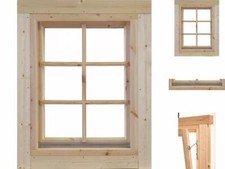Einzel-Fenster Marit 58 ISO Holzfenster Gartenhausfenster Einbaufenster