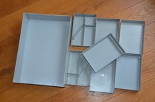 Fischertechnik Sortierbox 1000 grau + 7 kleine Sortierboxen