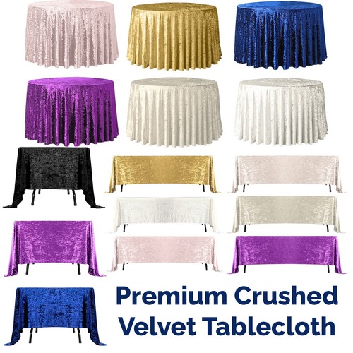 Crushed velvet tischdecke - crushed,