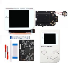 White Screen GB Q5 Laminated IPS LCD screen Kits+Pre-cut Shell For Gameboy DMG
