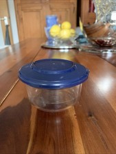 Tupperware Tafelperle Schüssel mit Deckel, Blau/ Klar ,10cm.Ø 5 cm. H 150 ml.