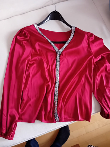 Neu satinbluse 44 - neu:, satinbluse,