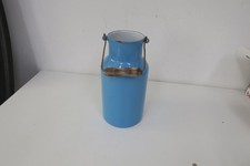 Alte Emaille Kanne mit Henkel Milchkanne - blau  - 4 Liter Deko Vintage