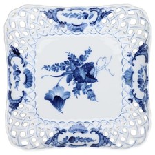 Durchbruchschale viereckig Modell 1523  Royal Copenhagen Blaue Blume geschweift 