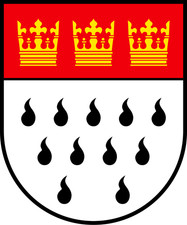 Köln Wappen Aufkleber ca 9x11