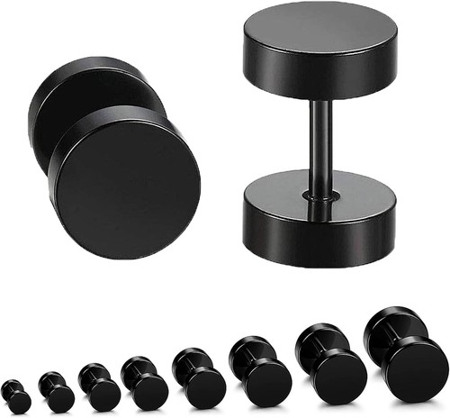 Paar herren ohrringe schwarz - 8,