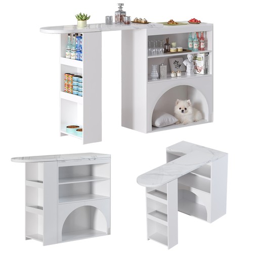 Ausziehbar bartisch regal - ausziehbar,