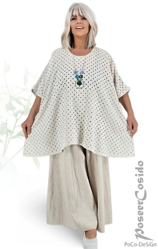 Lagenlook leinen hemd tunika - lagenlook,