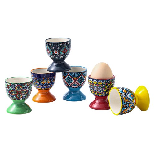 6er set porzellan eierbecher - set,
