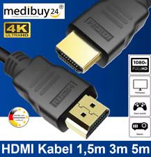 HDMI Kabel Full HD 4K UHD HDR CEC 3D TV PC Beamer PS3 4 5 Ethernet 1,5 3m 5m Neu