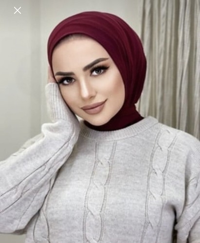 Hijab bordo fertig kopftuch - bordo,