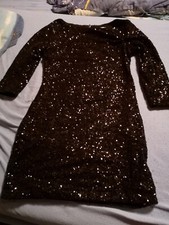 Paiettenkleid Schwarz