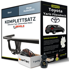 Für TOYOTA Yaris Typ P1 Anhängerkupplung starr +eSatz 7pol uni 04.1999-12.2005