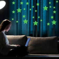 Fluoreszierende Sterne selbstklebend 477 Stück 3D Deckenaufkleber Kinderzimmer