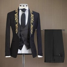 Abschlussball Anzüge Neu Herren Smoking Arbeitskleidung Maßgeschneidert 3-Teiler