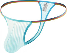 Herren Transparent Stretch Thong T Pants