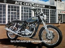 Norton Commando 850 Motorrad Ace Cafe London A3 Größe Limited Edition Print