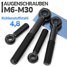 Augenschrauben DIN 444 Kohlenstoffstahl 4,8 Schwarz - M6 bis M30 - Augenschraube